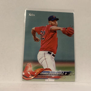 #43 Eduardo Rodriguez Boston Red Sox  Series 1 2018 Topps Baseball Card A1P