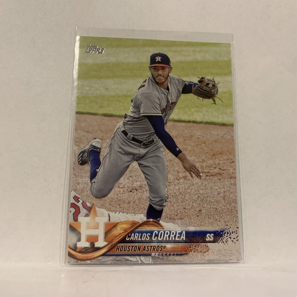 #30 Carlos Correa Houston Astros  Series 1 2018 Topps Baseball Card A1P