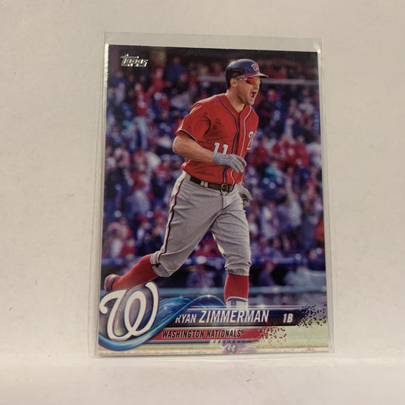 #58 Ryan Zimmerman Washington Nationals  Series 1 2018 Topps Baseball Card A1Q