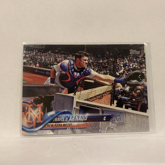 #91 Travis D'Arnaud New York Mets  Series 1 2018 Topps Baseball Card A1R