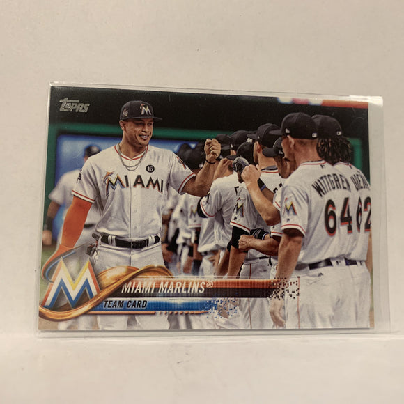 #73 Team Card Miami Marlins  Series 1 2018 Topps Baseball Card A1R