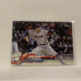 #37 Corey Kluber Cleveland Indians League Leaders Series 1 2018 Topps Baseball Card A1S