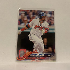 #40 Carlos Santana Cleveland Indians  Series 1 2018 Topps Baseball Card A1S