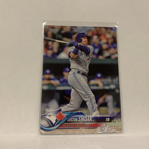 #82 Justin Smoak Toronto Blue Jays  Series 1 2018 Topps Baseball Card A1S