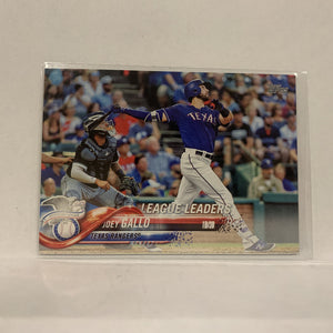 #12 Joey Gallo  Texas Rangers League Leaders Series 1 2018 Topps Baseball Card A1T