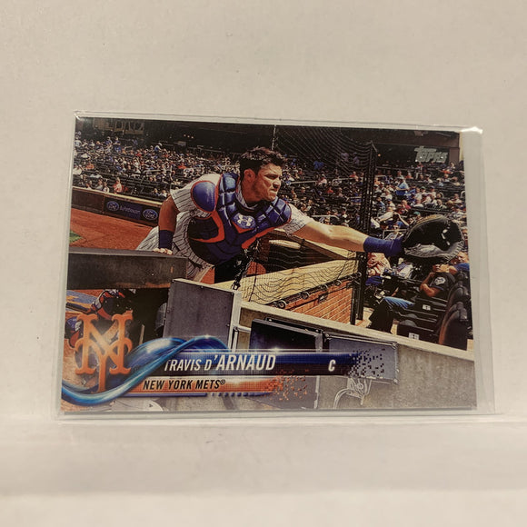 #91 Travis D'Arnaud New York Mets  Series 1 2018 Topps Baseball Card A1U