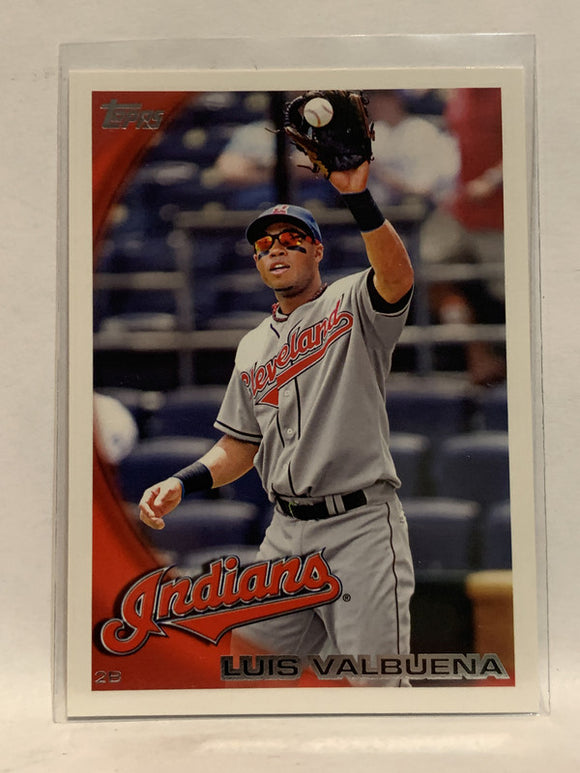 #617 Luis Valbuena Cleveland Indians 2010 Topps Baseball Card