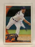 #615 Justin Verlander Detroit Tigers 2010 Topps Baseball Card