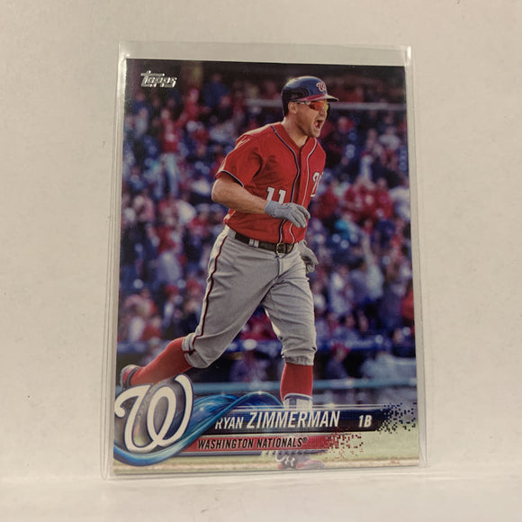 #58 Ryan Zimmerman Washington Nationals  Series 1 2018 Topps Baseball Card A1W