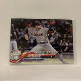 #37 Corey Kluber Cleveland Indians League Leaders Series 1 2018 Topps Baseball Card A1W