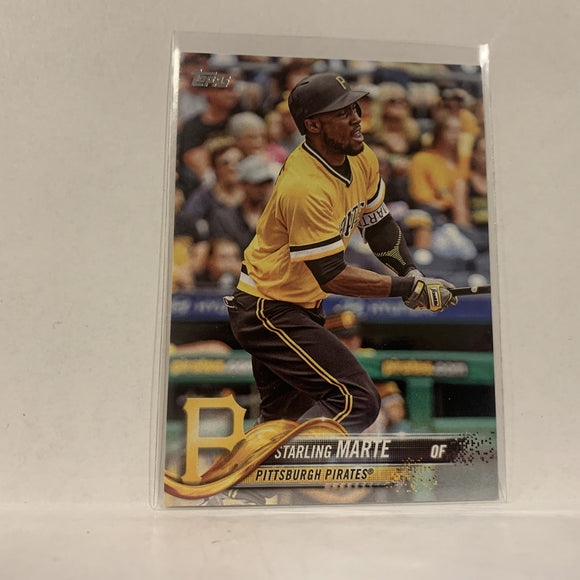 #60 Starling Marte Pittsburgh Pirates  Series 1 2018 Topps Baseball Card A1W