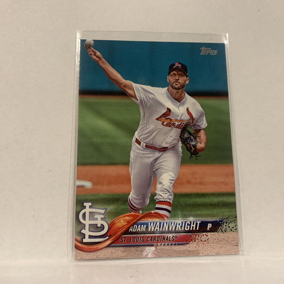 #81 Adam Wainwright St Louis Cardinals  Series 1 2018 Topps Baseball Card A1W