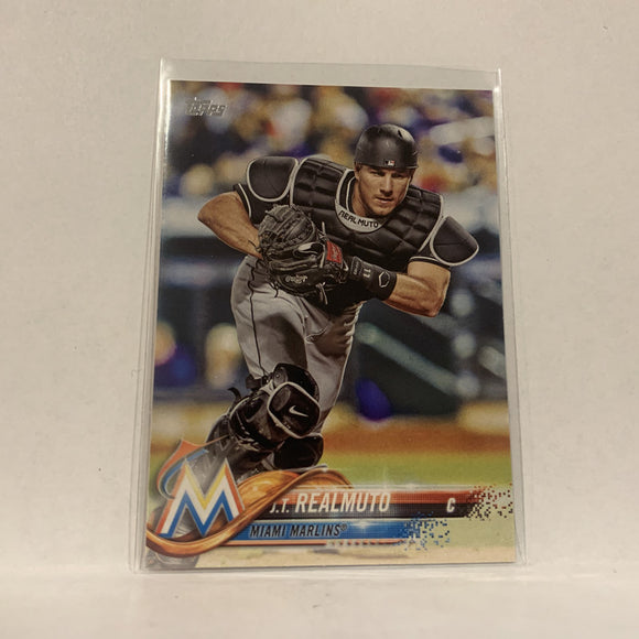 #79 J.T. Realmuto Miami Marlins  Series 1 2018 Topps Baseball Card A1W