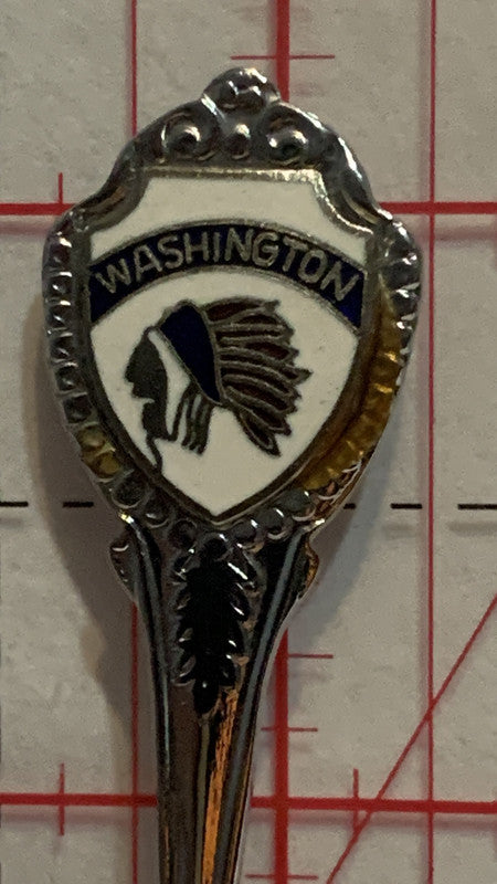 Washington Native Chief   Souvenir Spoon