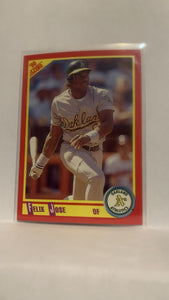 #321 Felix Jose Oakland Athletics 1990 Score Baseball Card