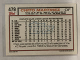 #479 Chito Martinez Baltimore Orioles 1992 Topps Baseball Card