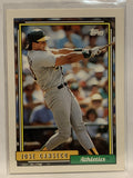 #100 Jose Canseco Oakland Athletics 1992 Topps Baseball Card