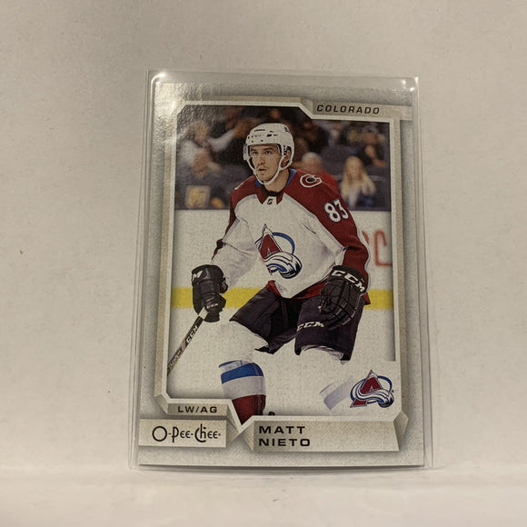 #398 Matt Nieto Colorado Avalanche   2018-19 O-Pee-Chee Hockey Card A2B