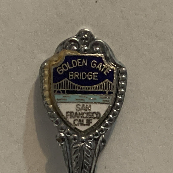 Golden Gate Bridge San Francisco California collectable Souvenir Spoon PD