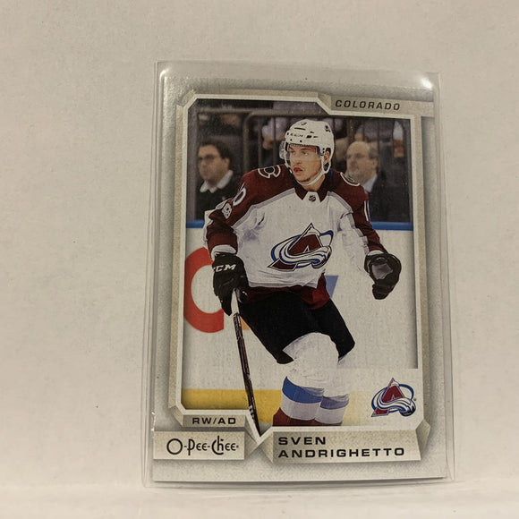 #496 Even Andrighetto Colorado Avalanche   2018-19 O-Pee-Chee Hockey Card A2C