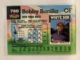 #780 Bobby Bonilla New York Mets 1992 Topps Stadium Club Baseball Card