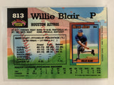 #813 Willie Blair Houston Astros 1992 Topps Stadium Club Baseball Card