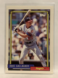 #552 Dave Gallagher Los Angeles Angels 1992 Topps Baseball Card