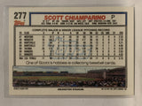 #277 Scott Chiamparino Texas Rangers 1992 Topps Baseball Card