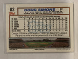 #82 Doug Simons New York Mets 1992 Topps Baseball Card