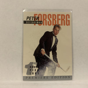 #4 Peter Forsberg  1st Round Pick  1991-92 Arena Holograms Hockey Card A2F