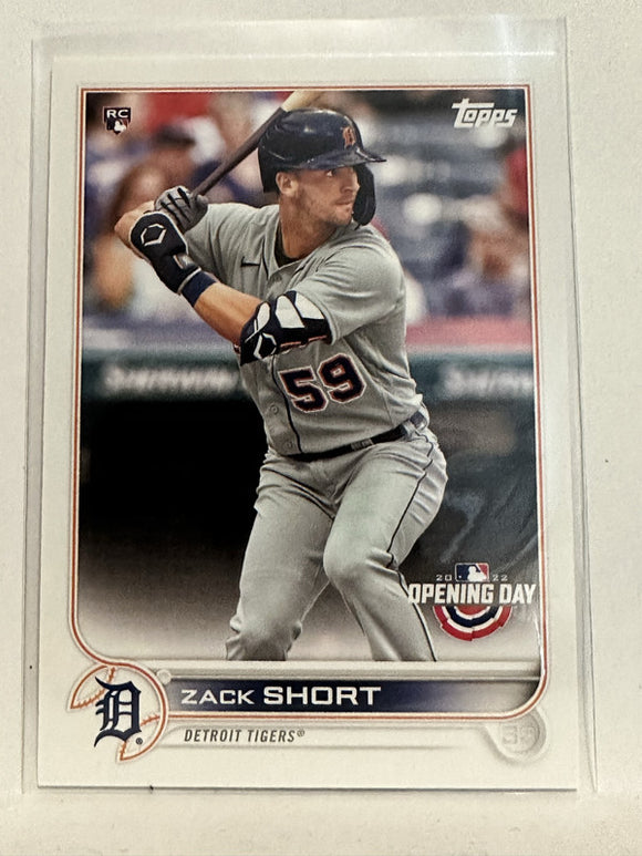 133 Zack Short Detroit Tigers 2022 Topps Opening Day Baseball Card –  GwynnSportscards
