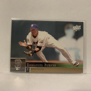 #845 Emmanuel Burriss San Francisco Giants  Series 2 2009 Upper Deck Baseball Card A2G