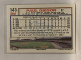 #143 Paul Gibson Detroit Tigers 1992 Topps Baseball Card