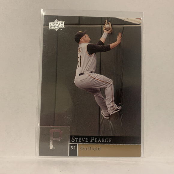 #821 Steve Pearce Pittsburgh Pirates  Series 2 2009 Upper Deck Baseball Card A2G