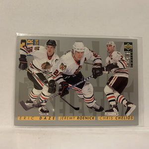 #313 Jeremy Roenick Chicago Blackhawks  3 Star Selection 1996-97 UD Collectors Choice Hockey Card A2G