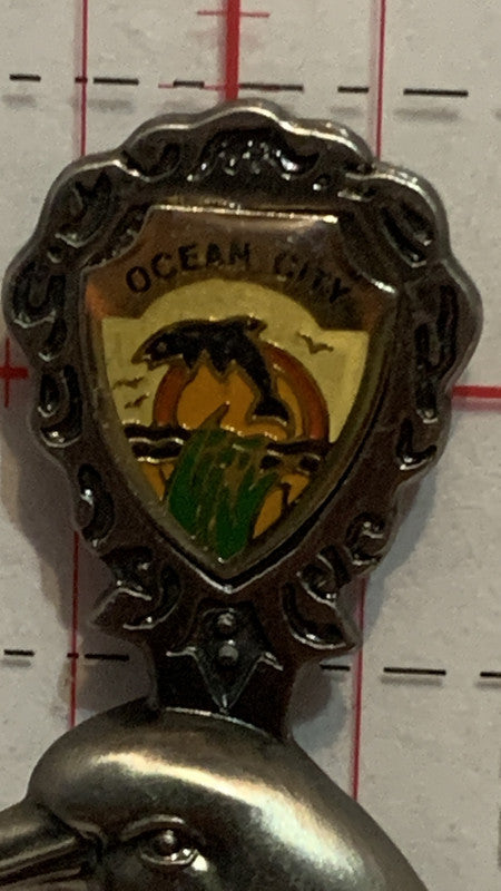Ocean City Dolphin Maryland Agift Corp  Souvenir Spoon