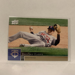 #739 Brendan Harris Minnesota Twins Series 2  2009 Upper Deck Baseball Card A2H