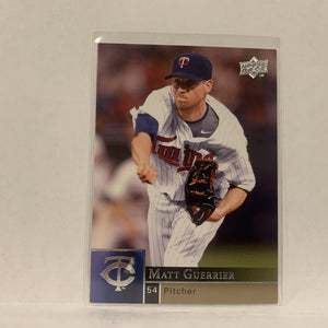 #747 Matt Guerrier Minnesota twins Series 2  2009 Upper Deck Baseball Card A2H