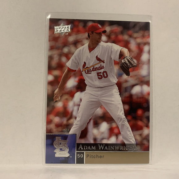 #883 Adam Wainwright St Louis Carinals Series 2  2009 Upper Deck Baseball Card A2H