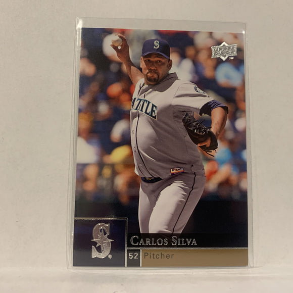 #862 Carlos Silva Seattle Mariners Series 2  2009 Upper Deck Baseball Card A2H