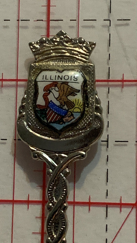 Illinois Crest Emblem   Souvenir Spoon