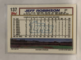 #137 Jeff Robinson Los Angeles Angels 1992 Topps Baseball Card