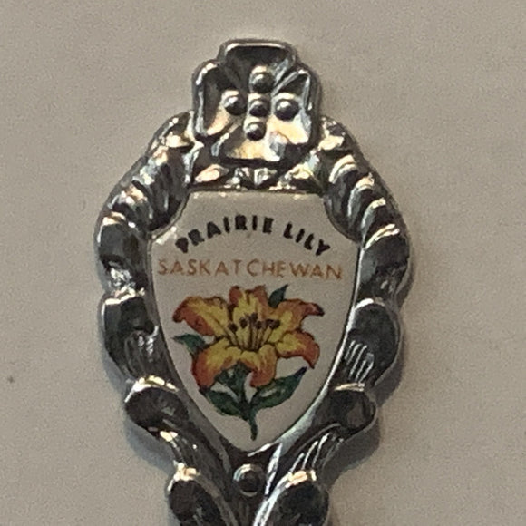Prairie Lily Saskatchewan Flower collectable Souvenir Spoon PH
