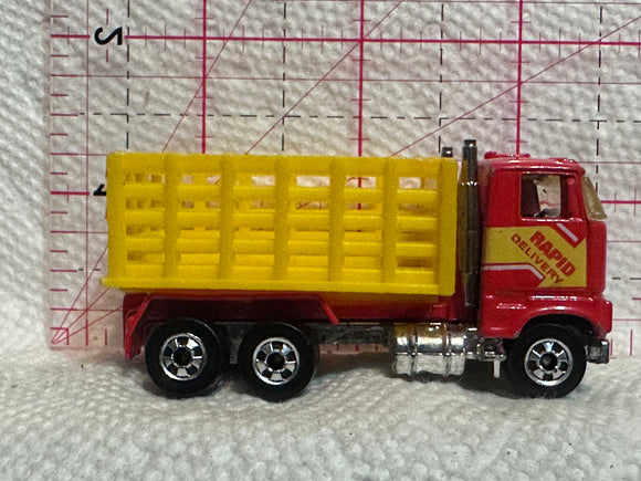 Red Rapid Delivery Ford Stake Bed Truck 1981 Hot Wheels Diecast Car