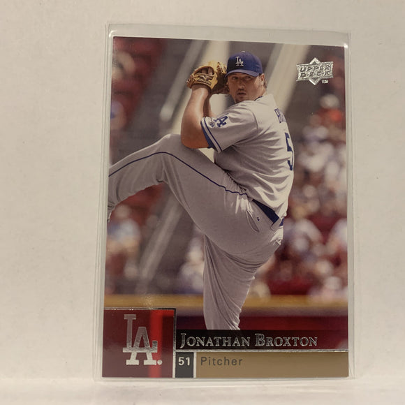 #715 Jonathan Broxton Los Angeles Dodgers Series 2  2009 Upper Deck Baseball Card A2I