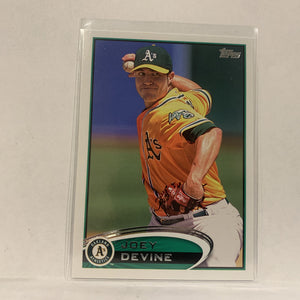 US145 Joey Devine Oakland Athletics   2012 Topps Baseball Card A2J