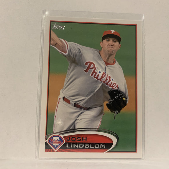 US225 Josh Lindblom Philadelphia Phillies   2012 Topps Baseball Card A2J