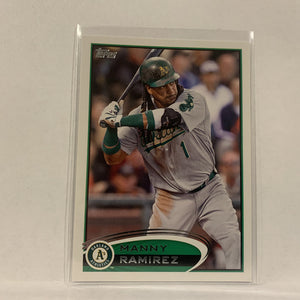 #393 Manny Ramirez Oakland Athletics   2012 Topps Baseball Card A2J