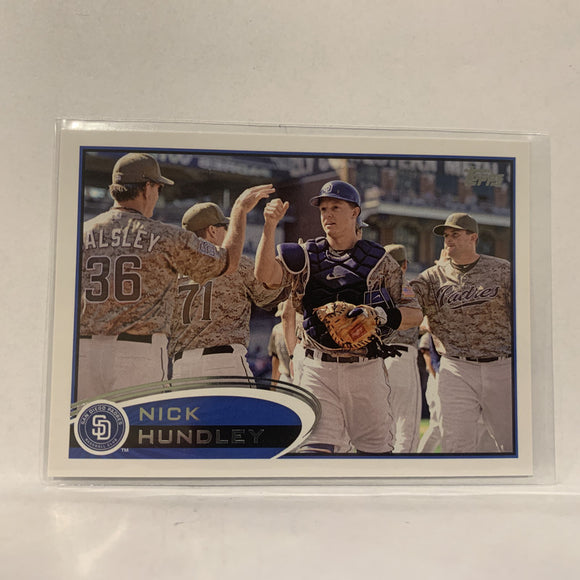 #312 Nick Hundley San Diego Padres   2012 Topps Baseball Card A2J