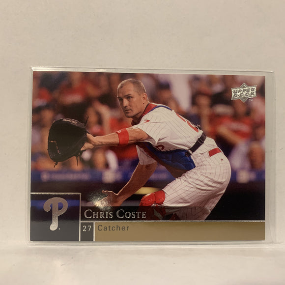 #802 Chris Coste Philadelphia Phillies  Series 2 2009 Upper Deck Baseball Card A2K